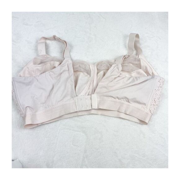 Chantelle 38DDDD (38G) Norah supportive lace light pink unlined bra wire free - Picture 6 of 11